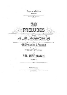 The Well-Tempered Clavier. Selections: Preludes, for Violin and Viola (Part I) by Johann Sebastian Bach