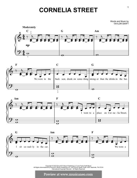 Cornelia Street: Para Piano by Taylor Swift