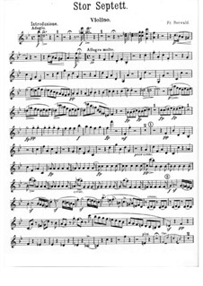Grand Septet in B Flat Major: parte do violino by Franz Berwald