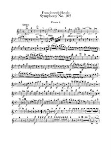Symphony No.102 in B Flat Major, Hob.I/102: Flautas I-II, partes by Joseph Haydn