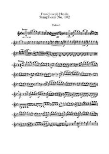 Symphony No.102 in B Flat Major, Hob.I/102: violino parte I by Joseph Haydn