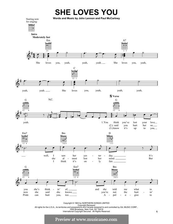 She Loves You (The Beatles): Para Guitarra by John Lennon, Paul McCartney