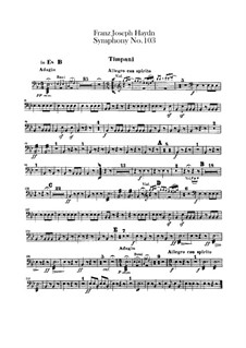 Symphony No.103 in E Flat Major 'Drum Roll', Hob.I/103: Peça para Timpano by Joseph Haydn