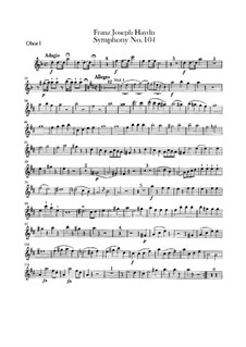 Symphony No.104 in D Major 'London', Hob.I/104: oboes parte I-II by Joseph Haydn