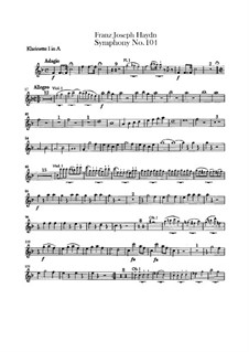 Symphony No.104 in D Major 'London', Hob.I/104: clarinetes parte I-II by Joseph Haydn