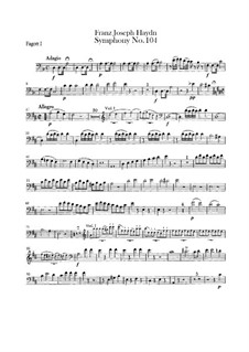 Symphony No.104 in D Major 'London', Hob.I/104: fagotes partes I-II by Joseph Haydn