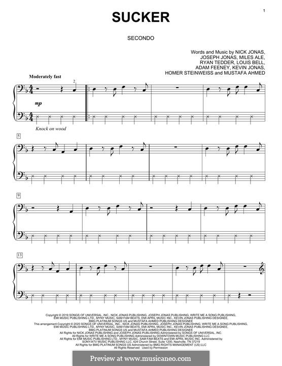 Vocal-instrumental version: Para Piano by Joseph Jonas, Kevin Jonas Sr., Nicholas Jonas, Ryan B Tedder, Louis Bell, Frank Dukes