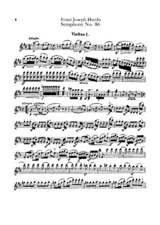 Symphony No.86 in D Major, Hob.I/86: violino parte I by Joseph Haydn