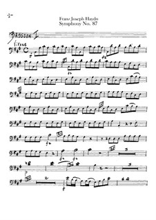 Symphony No.87 in A Major, Hob.I/87: fagotes partes I-II by Joseph Haydn