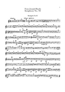 Symphony No.92 in G Major 'Oxford', Hob.I/92: trompeta partes I-II by Joseph Haydn
