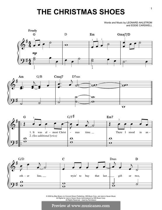 The Christmas Shoes (3 of Hearts) por E. Carswell, L. Ahlstrom em músicaNeo