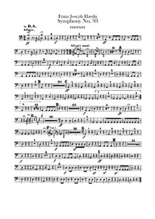 Symphony No.93 in D Major, Hob.I/93: Peça para Timpano by Joseph Haydn