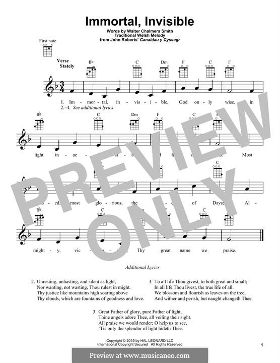 Immortal, Invisible: para ukulele by folklore