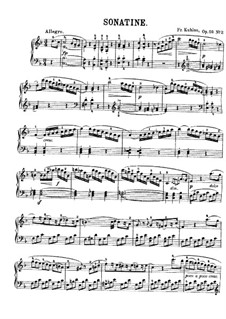 Three Sonatinas for Piano, Op.59: Sonatina No.2 by Friedrich Kuhlau