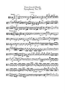 Symphony No.99 in E Flat Major, Hob.I/99: parte viola by Joseph Haydn