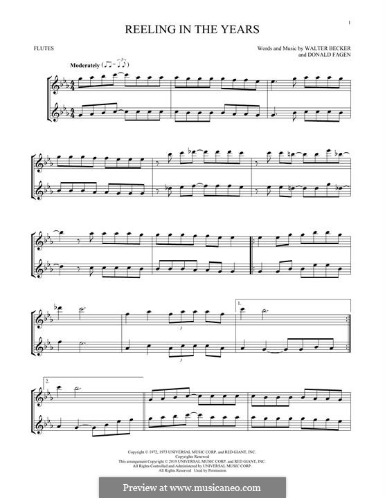 Reelin' in the Years (Steely Dan): para duas flautas by Donald Fagen, Walter Becker