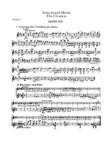 The Creation, Hob.XXI/2: violino parte I by Joseph Haydn