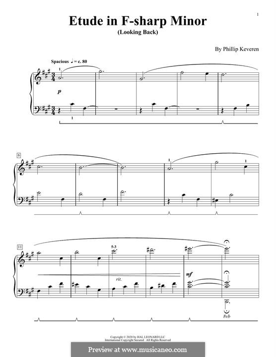 Etude in F-Sharp Minor (Looking Back): Etude in F-Sharp Minor (Looking Back) by Phillip Keveren