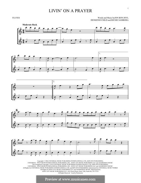 Instrumental version: para duas flautas by Desmond Child, Jon Bon Jovi, Richie Sambora