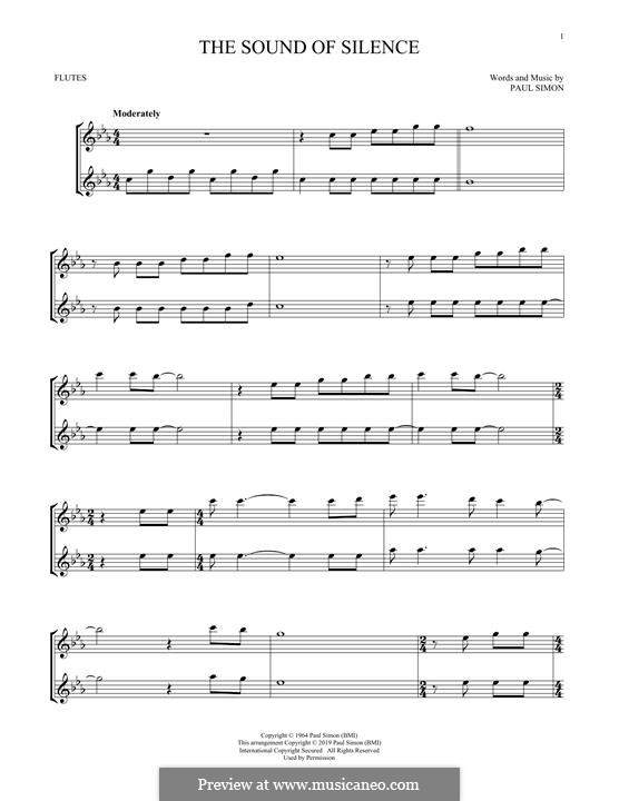 The Sound of Silence (Simon & Garfunkel): para flauta by Paul Simon