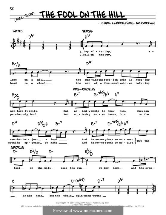 The Fool on the Hill (The Beatles) por J. Lennon, P. McCartney em músicaNeo