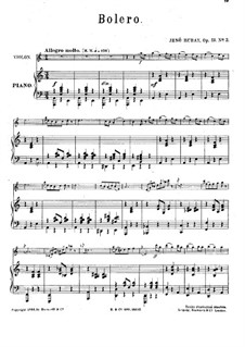 5 Morceaux caracteristiques, Op.51: No.3 Bolero by Jenö Hubay