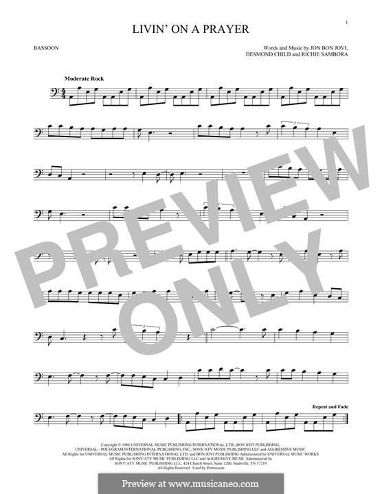Instrumental version: For bassoon by Desmond Child, Jon Bon Jovi, Richie Sambora