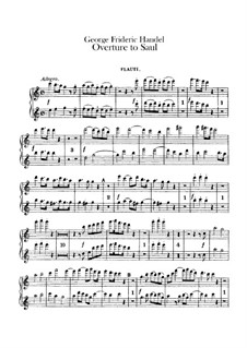 Saul, HWV 53: abertura - parte flautas by Georg Friedrich Händel
