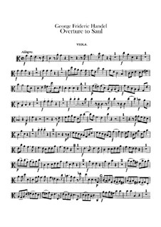 Saul, HWV 53: Abertura - parte viola by Georg Friedrich Händel