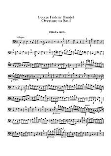 Saul, HWV 53: Abertura - violoncelo e contrabaixo parte by Georg Friedrich Händel