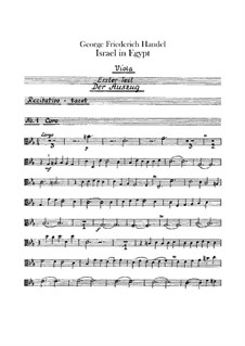 Israel in Egypt, HWV 54: parte viola by Georg Friedrich Händel