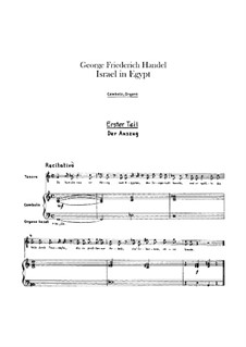 Israel in Egypt, HWV 54: Harpsichord and organ parts by Georg Friedrich Händel