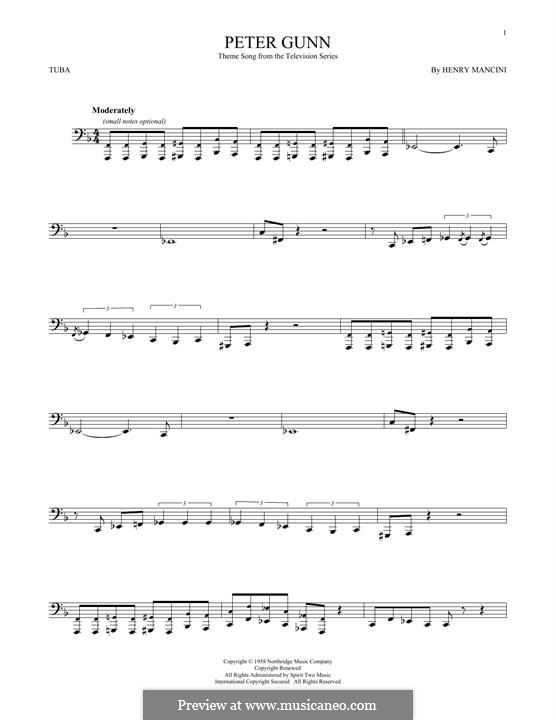 Peter Gunn: For tuba by Henry Mancini