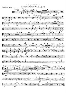 Leonore. Overture No.2 in C Major, Op.72a: parte trombones by Ludwig van Beethoven