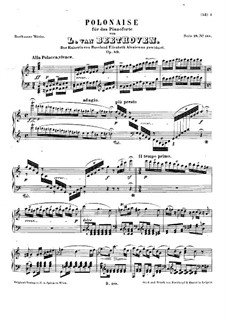 Polonaise in C Major, Op.89: Para Piano by Ludwig van Beethoven