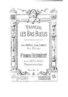 François les Bas-Bleus: versão para piano by Firmin Bernicat