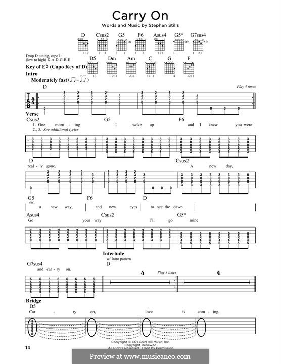 Carry on (Crosby, Stills & Nash): Para Guitarra by Stephen Stills