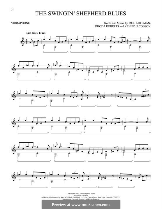 Swingin' Shepherd Blues: For vibraphone by Moe Koffman
