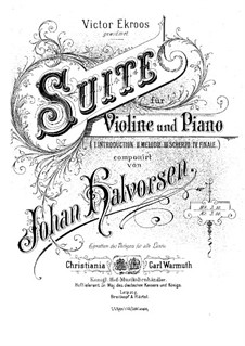 Suite for Violin and Piano: Suite para Violino e Piano by Johan Halvorsen