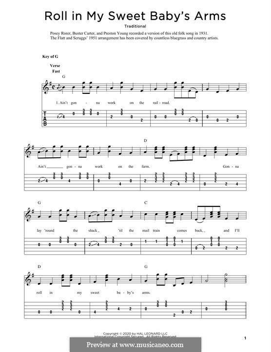 Roll in My Sweet Baby's Arms: Para Guitarra by folklore