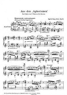 Aphorismen, Op.51: No.7 Bizzarramente e giocondamente by Sigfrid Karg-Elert