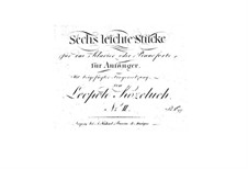 Six Easy Pieces for Harpsichord (or Piano): Six Easy Pieces for Harpsichord (or Piano) by Leopold Kozeluch