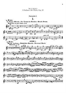 L'enfance du Christ (The Childhood of Christ), H.130 Op.25: parte clarinetas by Hector Berlioz
