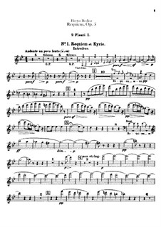Grande Messe des morts (or Requiem), H.75 Op.5: parte de flautas by Hector Berlioz