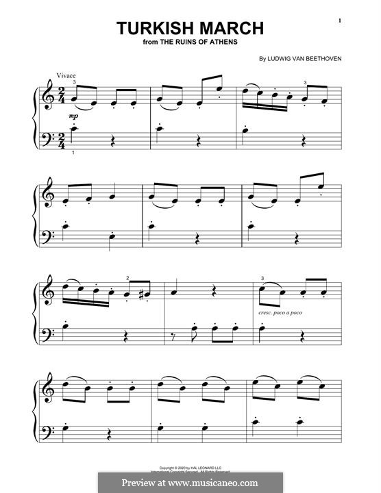 Turkish March: Para Piano by Ludwig van Beethoven
