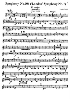 Symphony No.104 in D Major 'London', Hob.I/104: Trompete II parte by Joseph Haydn