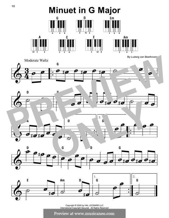 Minuet in G Major: Para Piano by Ludwig van Beethoven