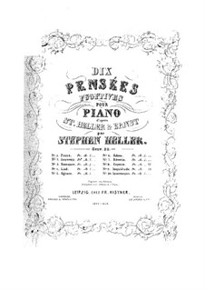 Pensées fugitives, Op.30: Complete set for piano by Stephen Heller, Heinrich Wilhelm Ernst