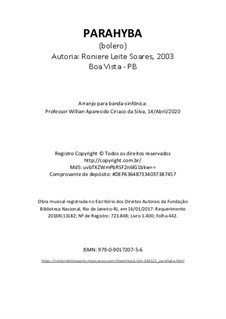 Parahyba: Para banda sinfônica by Roniere Leite Soares