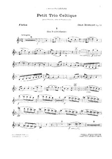 Petit trio celtique for Violin, Viola and Cello in F Major, Op.52: Partes by Swan Hennessy